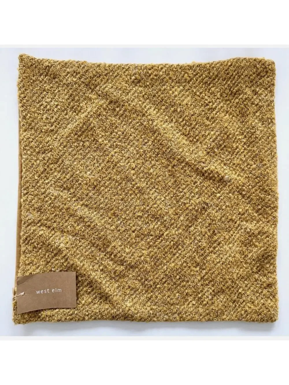 West Elm Heathered Pillow Cover NWT 16.5” X 16.5” NIP Linen/Poly/Cotton